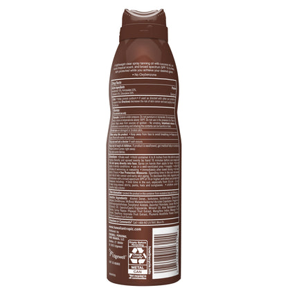 Hawaiian Tropic Dry Tanning Oil Spray Sunscreen SPF 15, 6 Oz