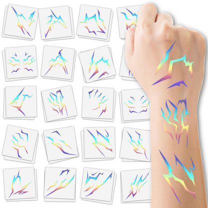 Demon Mark Temporary Tattoos, Holographic Stickers, Halloween Decorations