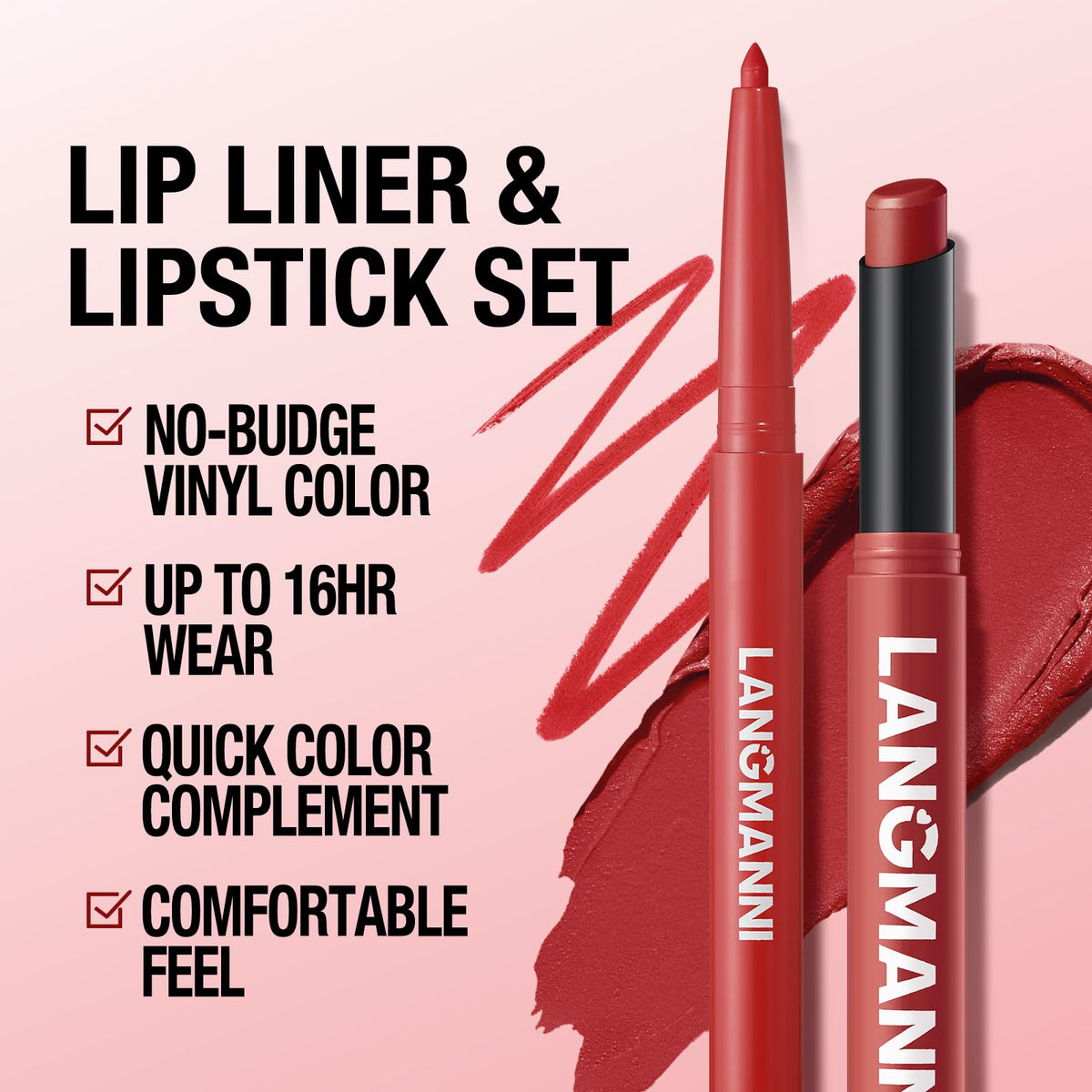 Jolilab 12Pcs Lip Makeup Set, 6 Lip Liners + 6 Matte Lipsticks, Rich ColorB