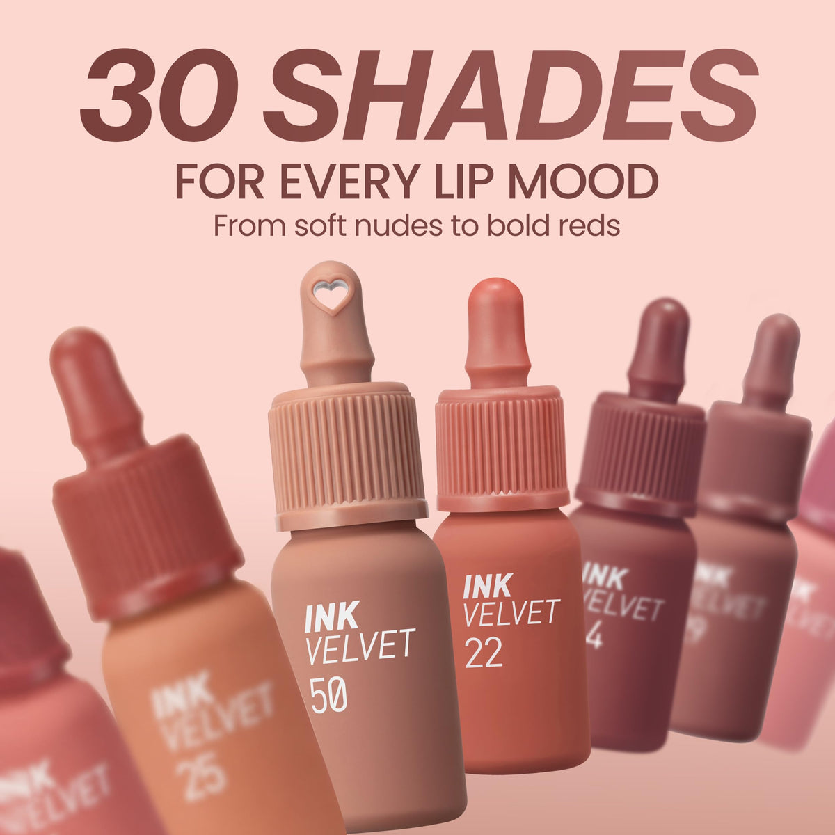 Peripera Ink The Velvet Lip Tint | Highly Pigmented, Longwear & Weightless Lip Tint | Smudge-Proof, Buildable Color for Lips & Cheeks | K-Beauty Makeup, Safe for Sensitive Lips (050 CREAMY NUDE)