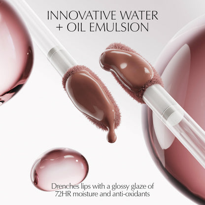 Estée Lauder Glossy Pout Lip Oil | Plumping & Moisturizing with a Sheer Tint | Includes Hyaluronic Acid + Vitamin E, 03 Rose Water