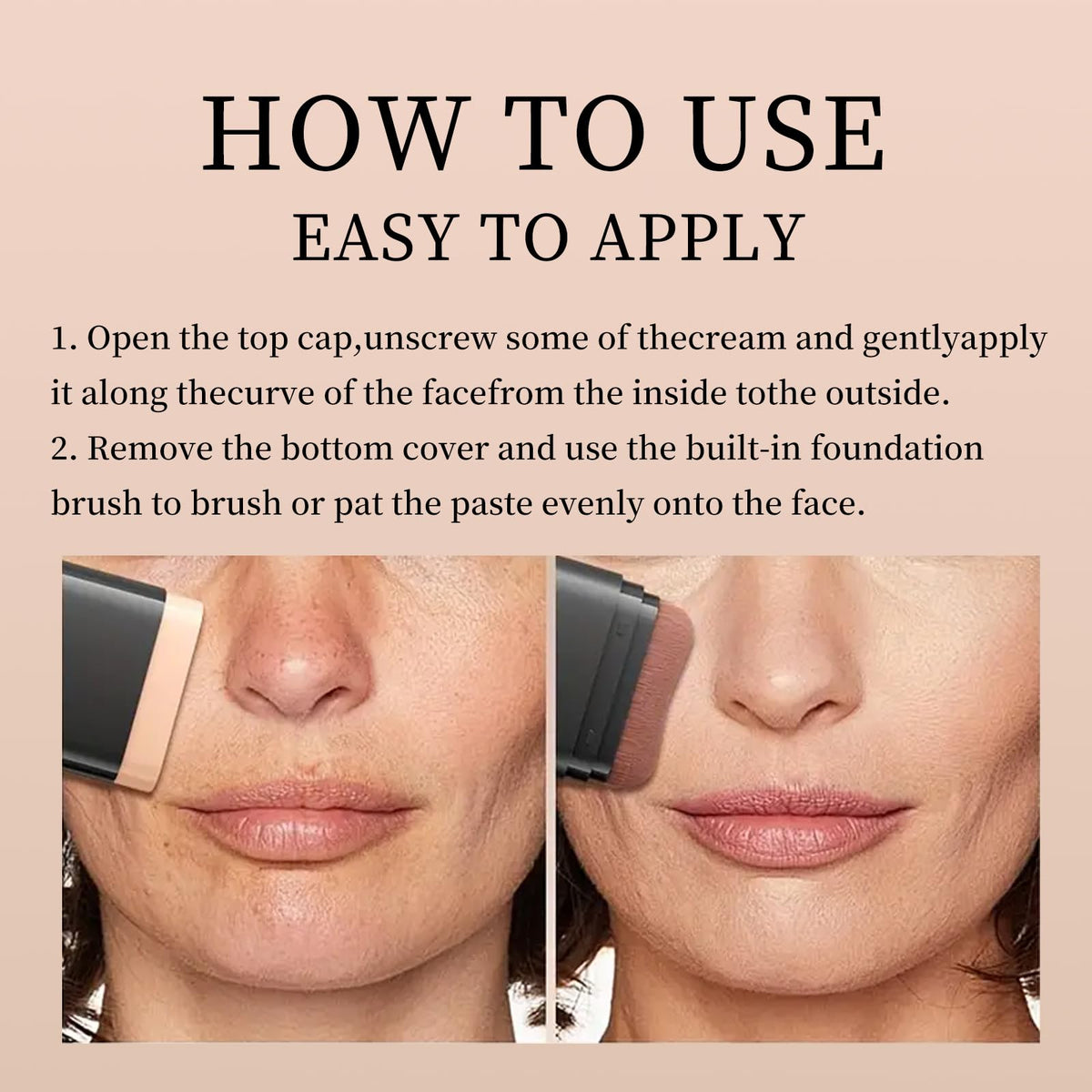 O'CHEAL Concealer Foundation Stick with Brush, Full Coverage Makeup 04#
