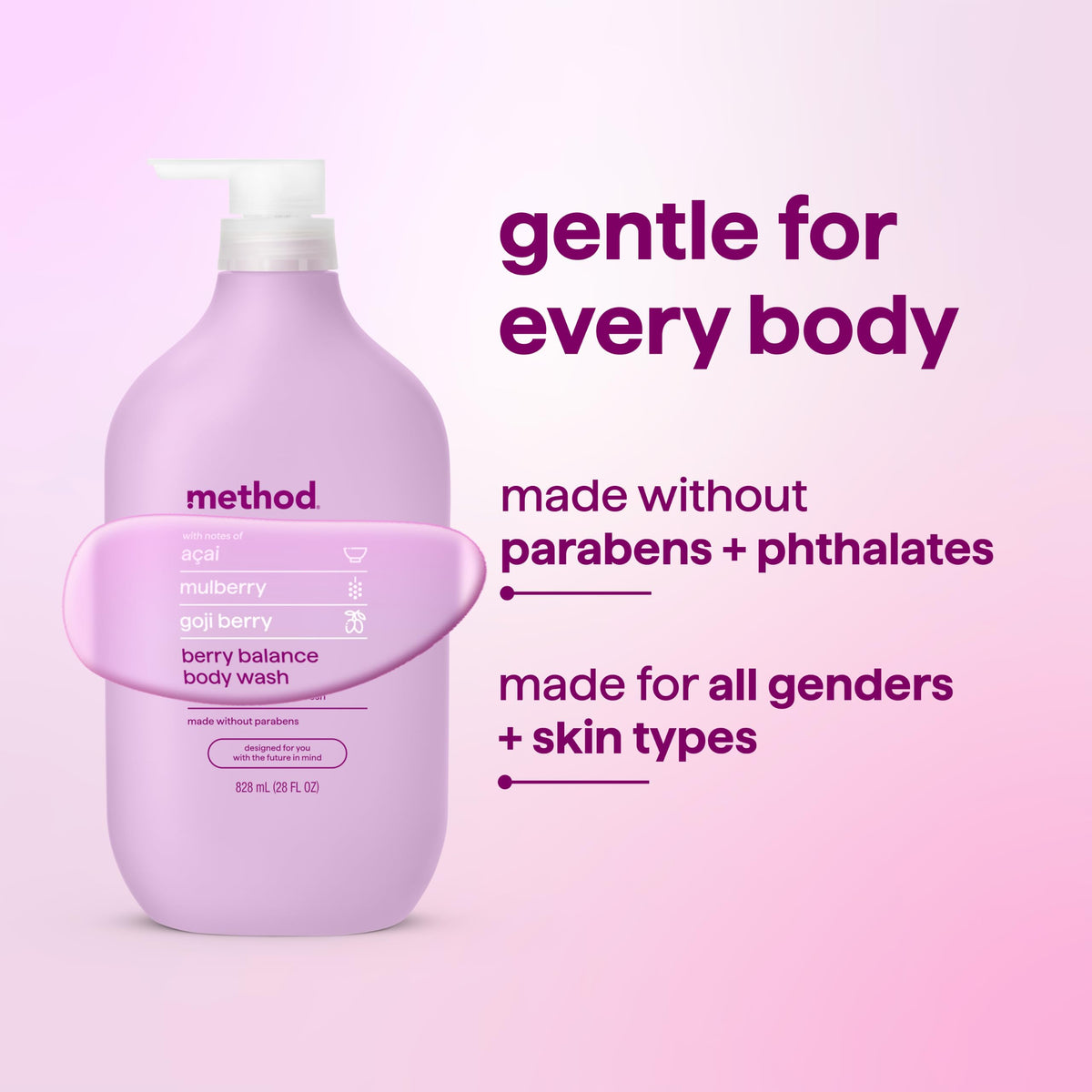 method Body Wash, Berry Balance, 28 fl oz