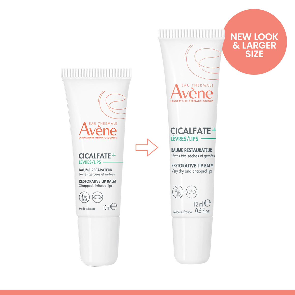 Avène Cicalfate+ Restorative Lip Balm, Soothes and Restores Dry, Chapped Lips. Protective Lip Balm for sensitive skin, Helps restore skin barrier, Fragrance-free