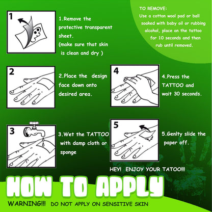 CHARLENT Glow in The Dark Skeleton Face Tattoos for Halloween Costume