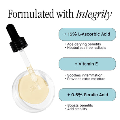 Brandefy Vitamin C Face Serum 15% L-Ascorbic Acid + Ferulic Acid