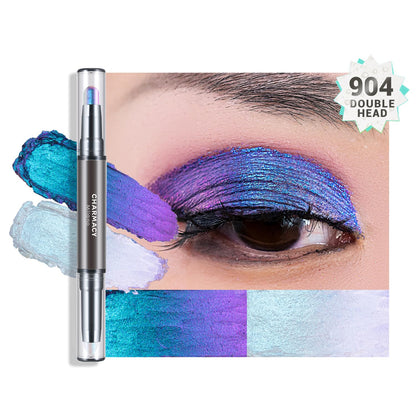 CHARMACY Multichrome 2 in 1 Cream Eyeshadow Stick, Waterproof Eye Brightener Highlighter Stick Makeup, High Pigmented, Smudge-Proof, Vegan & Cruelty-Free (#904)