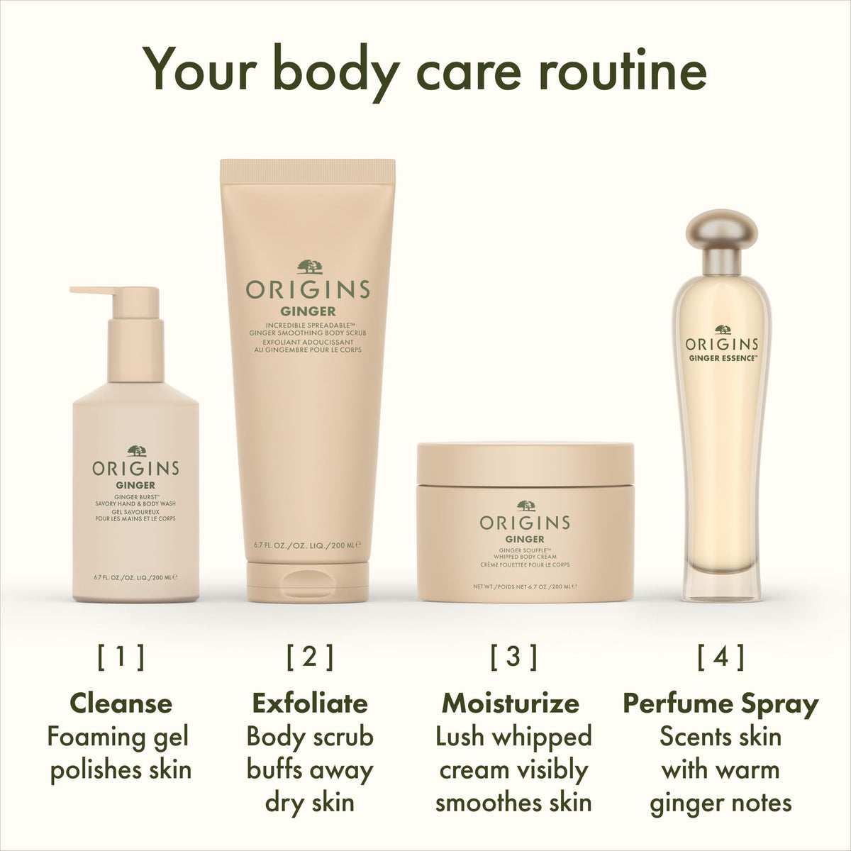 Origins Ginger Souffle Whipped Body Cream | Body Butter For Dry Skin | With Ginger, 6.7 Fl Oz