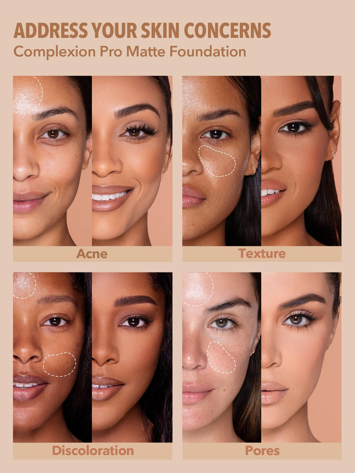 SHEGLAM Full Coverage Foundation Makeup Long Lasting Waterproof Matte Dewy Liquid Foundation - Nude