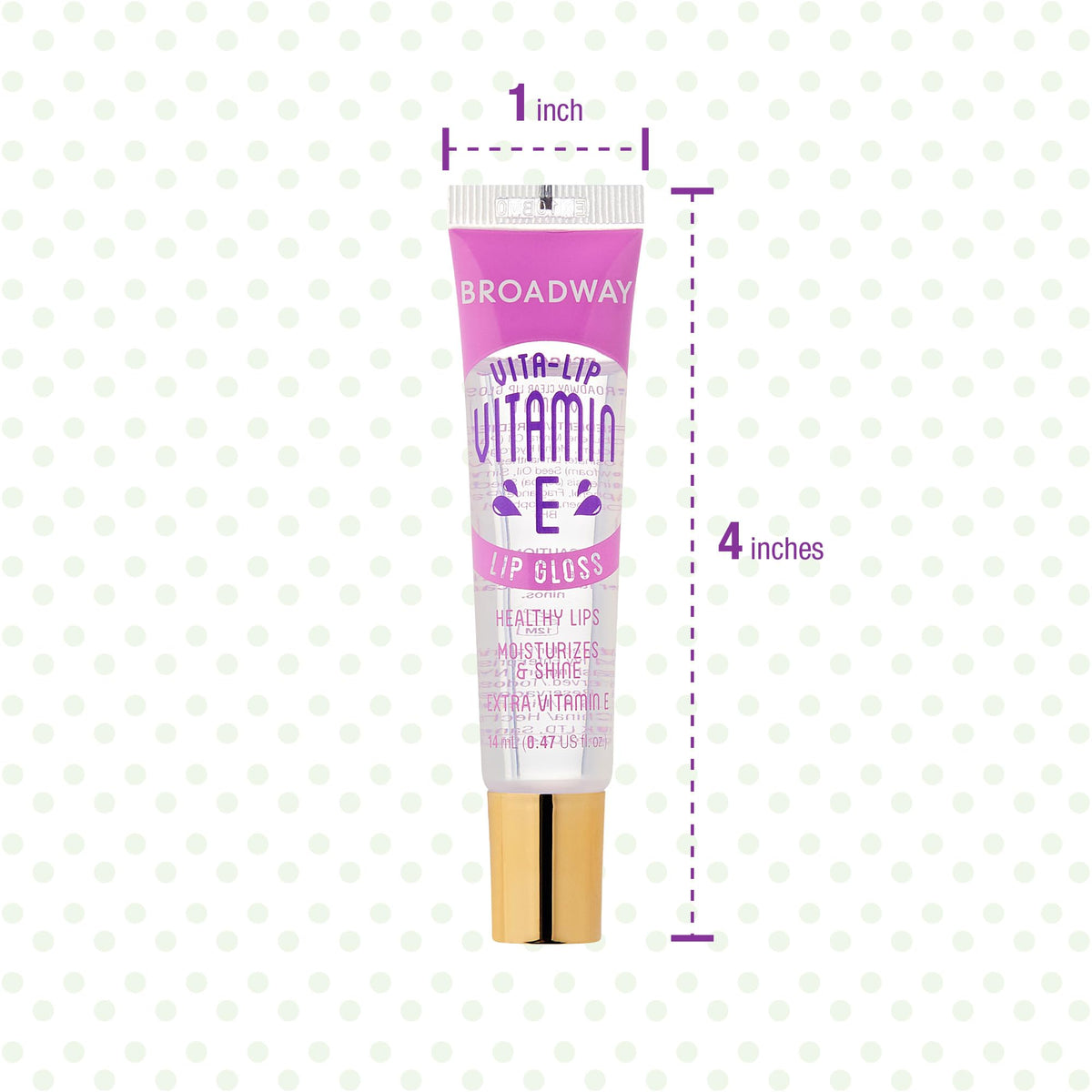 Ruby Kisses Broadway Vita-Lip Clear Lip Gloss (7 Pack) Ultra-Hydrating & Soothing Formula with Vitamins, High-Shine Non-Sticky Finish Lip Balm with Honey, Argan Oil, Shea, Mango Butter, Cherry, Peach