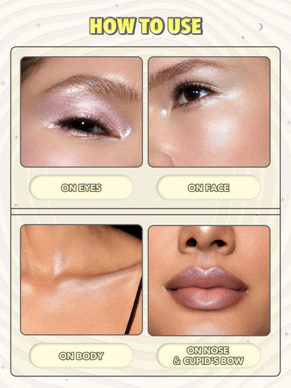 SHEGLAM Lunar Glow Highlighter, Silky Creamy Eyeshadow-Vanilla Frost, Shimmery Finish, Vanilla Frost