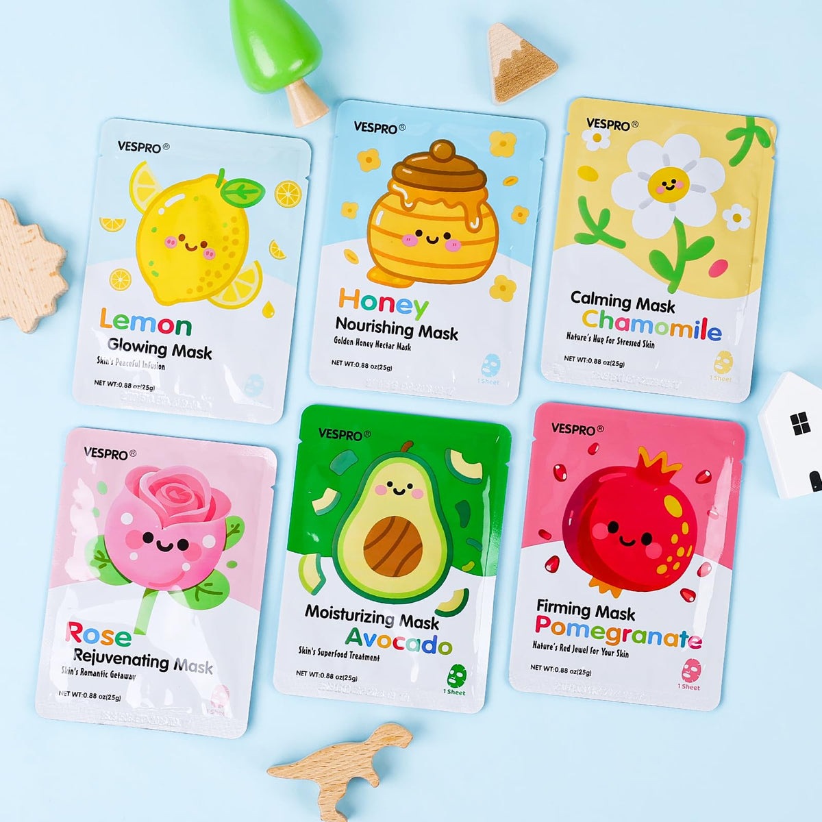 12 Pack Face Masks for Women, Hydrating & Moisturizing Sheet Mask Skincare