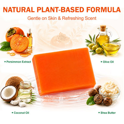 OAKDOLCHE 5 Pcs 80g Persimmon Soap Bar for Old People Smell