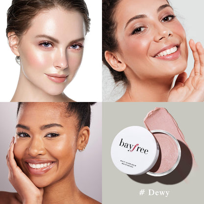 bayfree Multi Glow Balm, Cream Blush for Cheeks Lips & Eyes, Radiant Finish