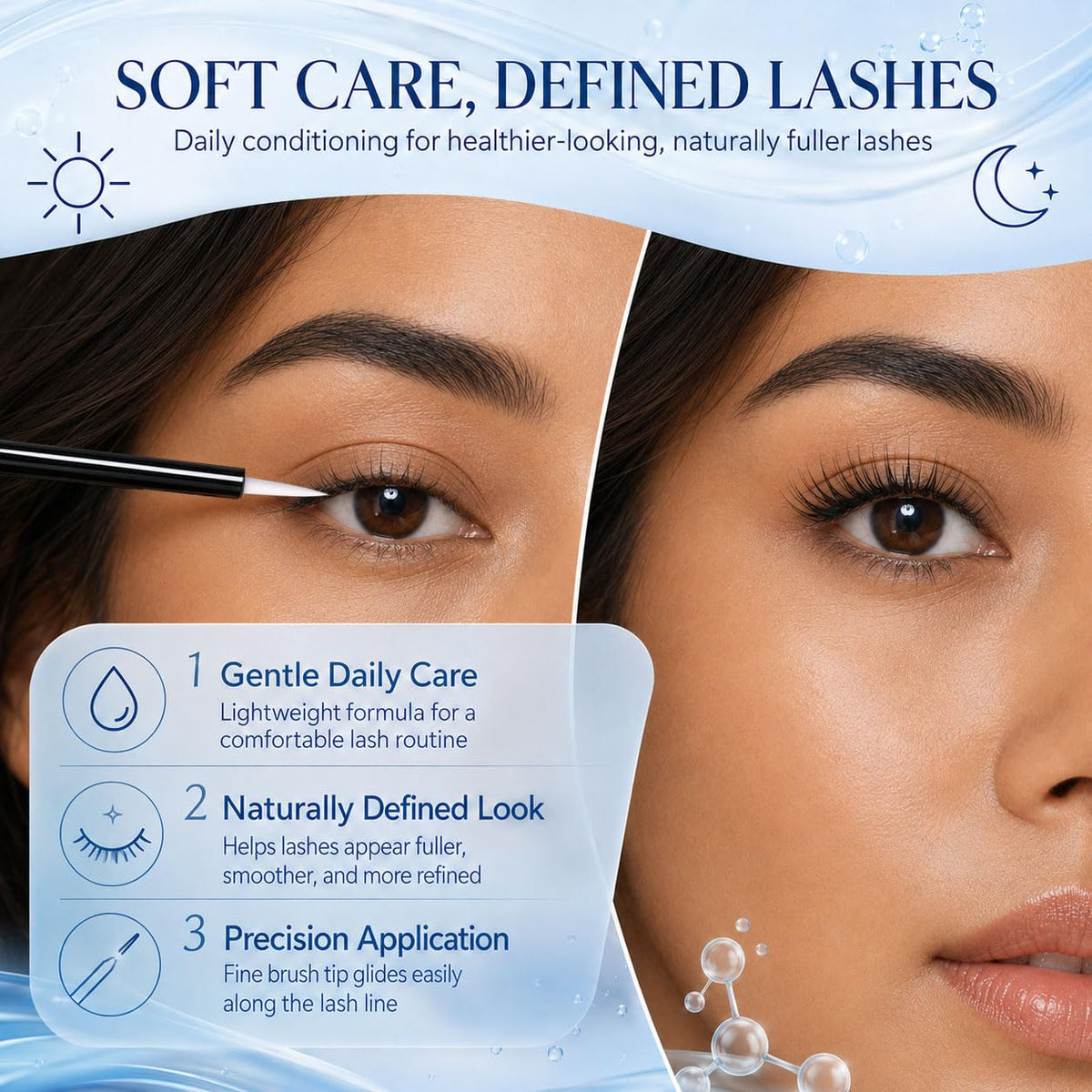 Premium Eyelash Growth Serum – Advanced Lash Enhancing Treatment for Natural Lashes, Volumizing Formula for Longer, Fuller, Thicker-Looking Lashes – Vegan & Cruelty-Free for Sensitive Eyes (5 mL)