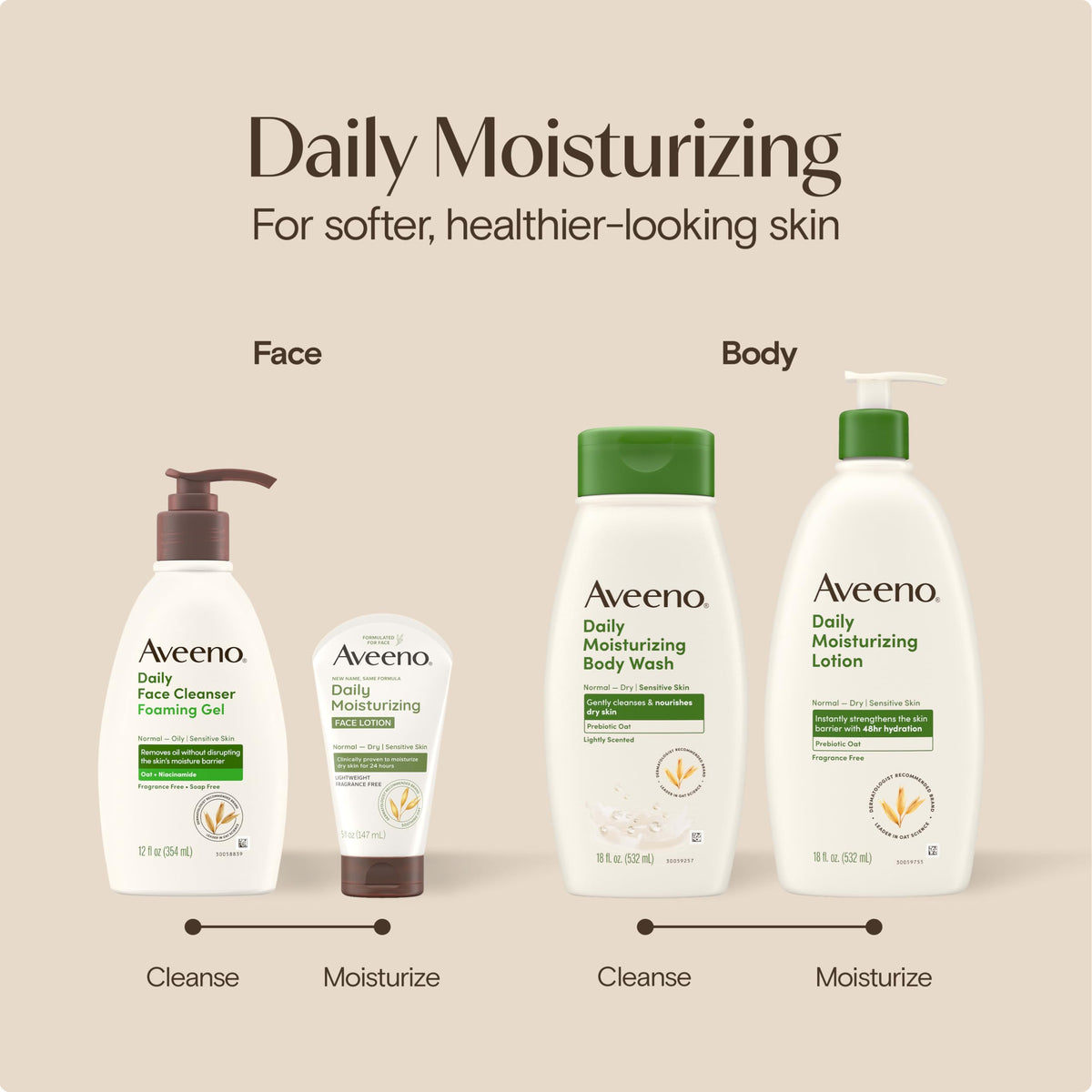 Aveeno Daily Moisturizing Cream, Fragrance-Free, 7.5 oz