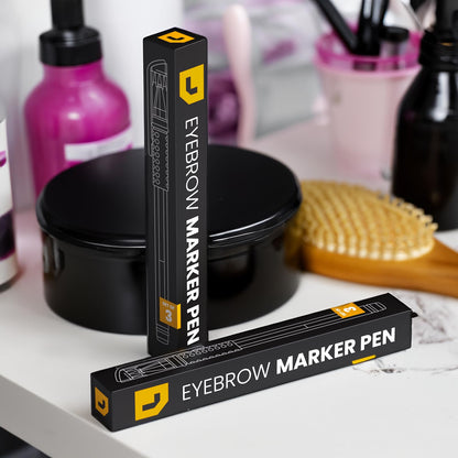 LIUDEX 3pcs Skin Marker Pen Eyebrow PMU Microblading Outline Pencil | Felt Pen White Brow Position Mapping Pencil White Marker Pen Beauty SPMU | Permanent Makeup Position Mark Tools