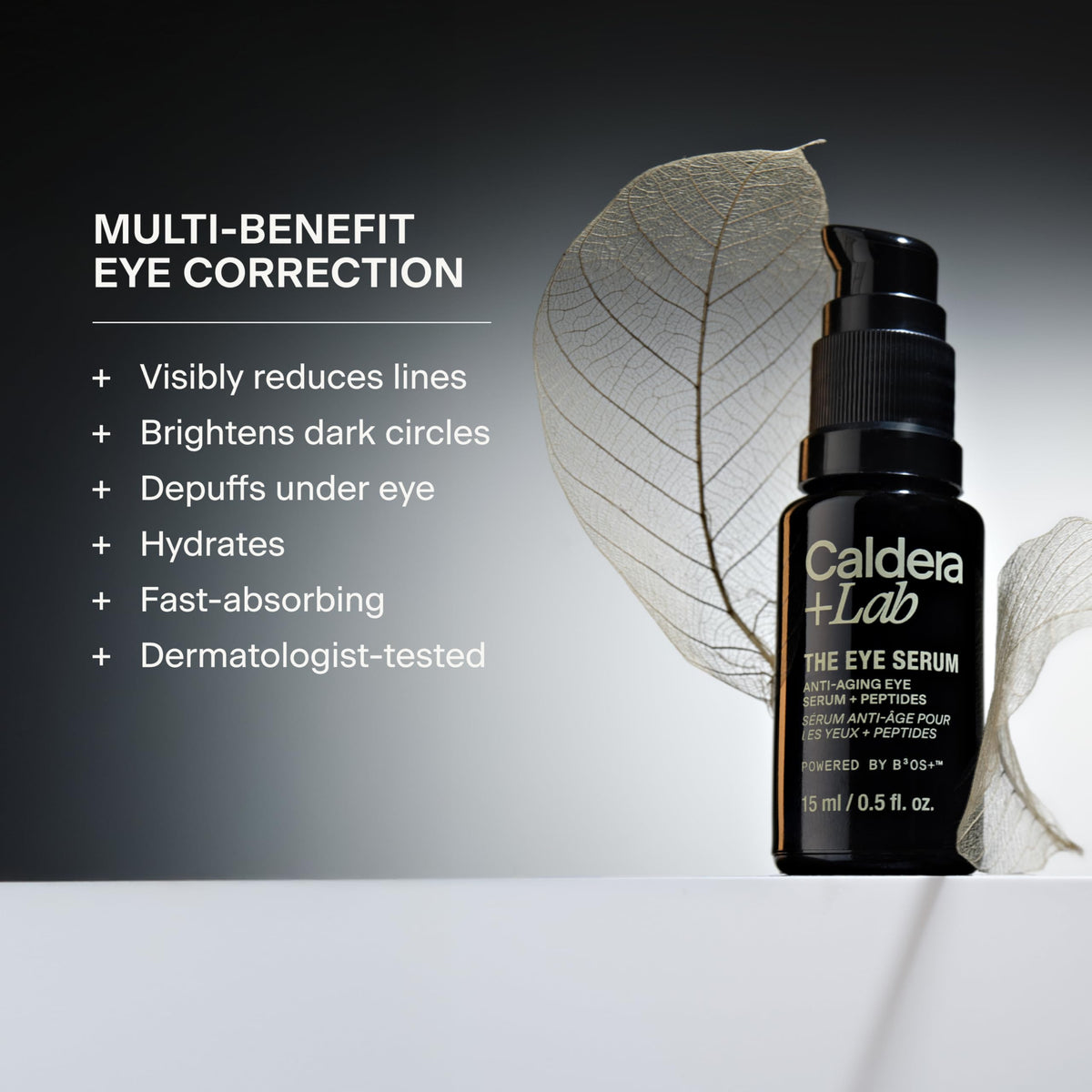 Caldera + Lab The Eye Serum | Men’s Anti-Aging Serum + Peptides, 0.5 Fl Oz