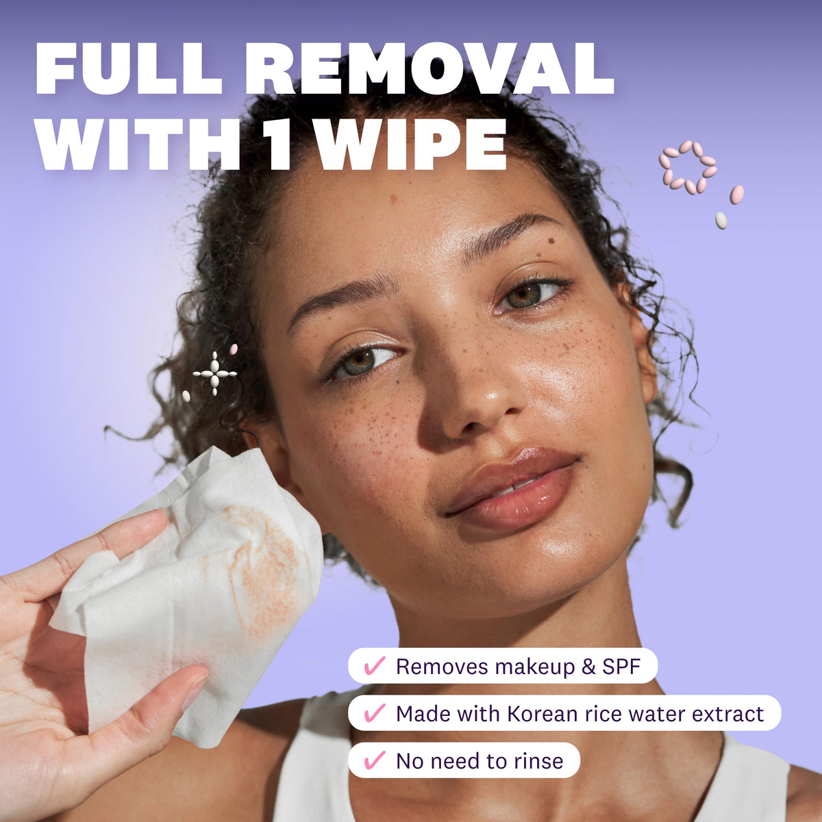 THE FACE SHOP Rice Water Bright Makeup Remover Wipes, 50 Count