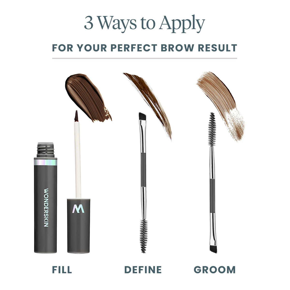 Wonderskin Eyebrow Gel - Long Lasting Eyebrow Gel, Tinted Brow Filler
