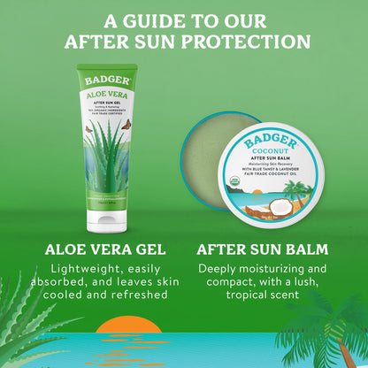 Badger Organic Aloe Vera Gel, Cooling, Fair Trade, Face & Body, 4 fl oz