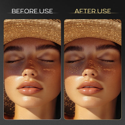 Glitter Freckles Face Tattoo,10pcs Gold Sparkle Freckles