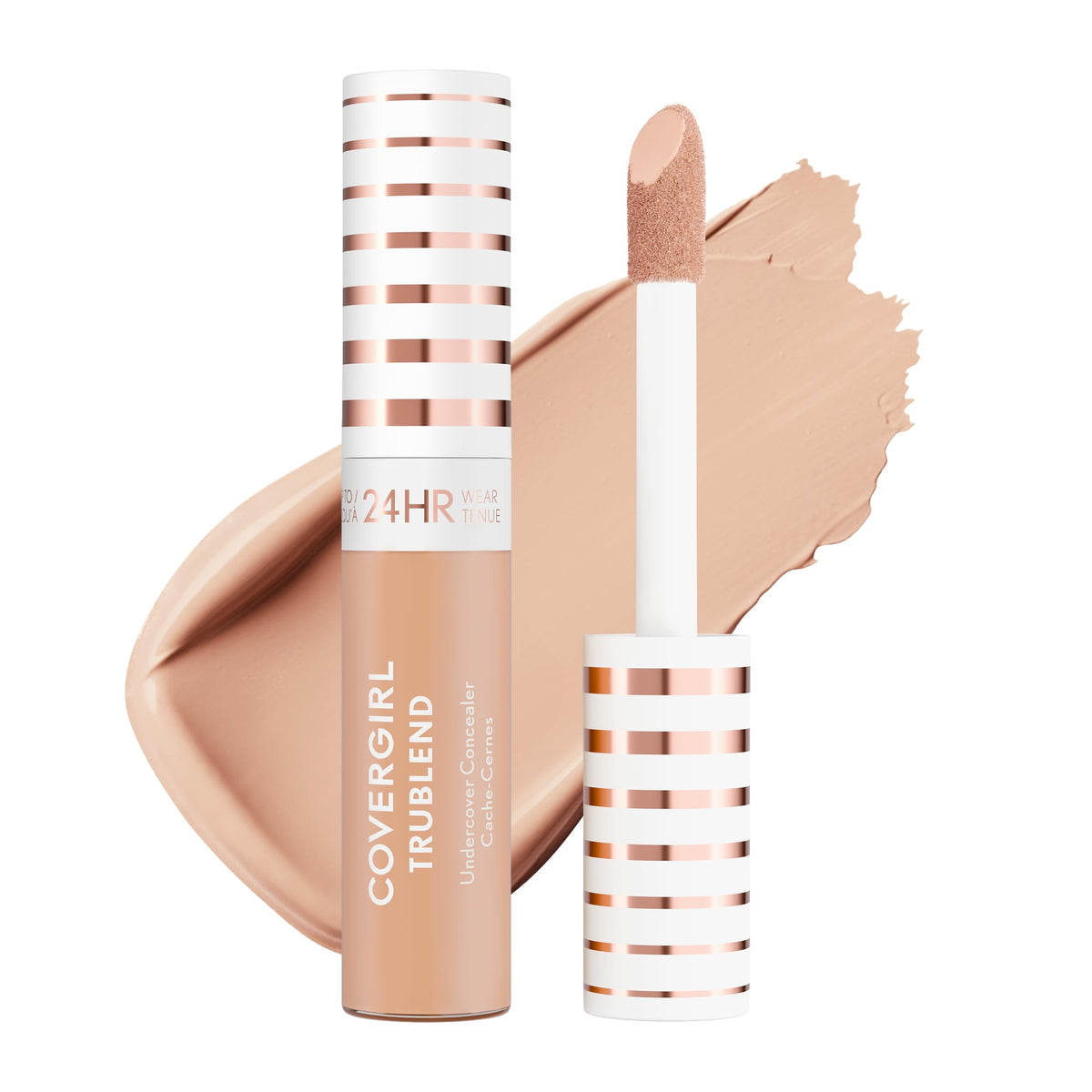 COVERGIRL TruBlend Undercover Concealer, Buildable, Full Coverage, 24-Hour Wear, Matte Finish - L400 Classic Ivory