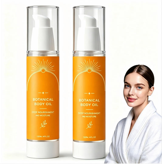 Egmsic 2PC Evora Botanical Body Oil for Crepey Skin with Passionflower Seed Oil, Non-Greasy Body Moisturizer Fast Absorbing For Smooth, Radiant Skin