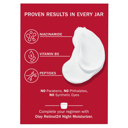 Olay Niacinamide Face Moisturizer, Firming Cream for Women, Non-Greasy - Anti-Wrinkle, Anti-Aging, Hydrating, Renewing, Stronger Skin Barrier, Smooths - Peptides, 1.7 Oz
