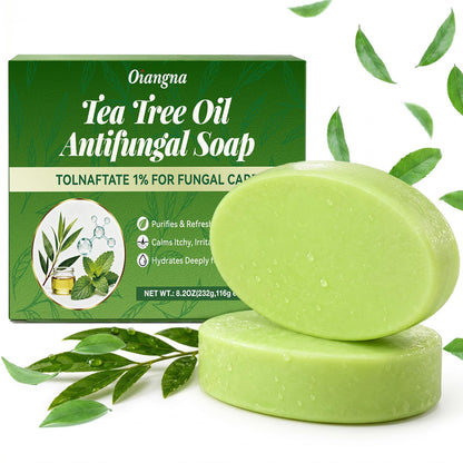 Oiangna Antifungal Soap, Antibacterial Soap Bar with Tea Tree Oil, 2 Bars