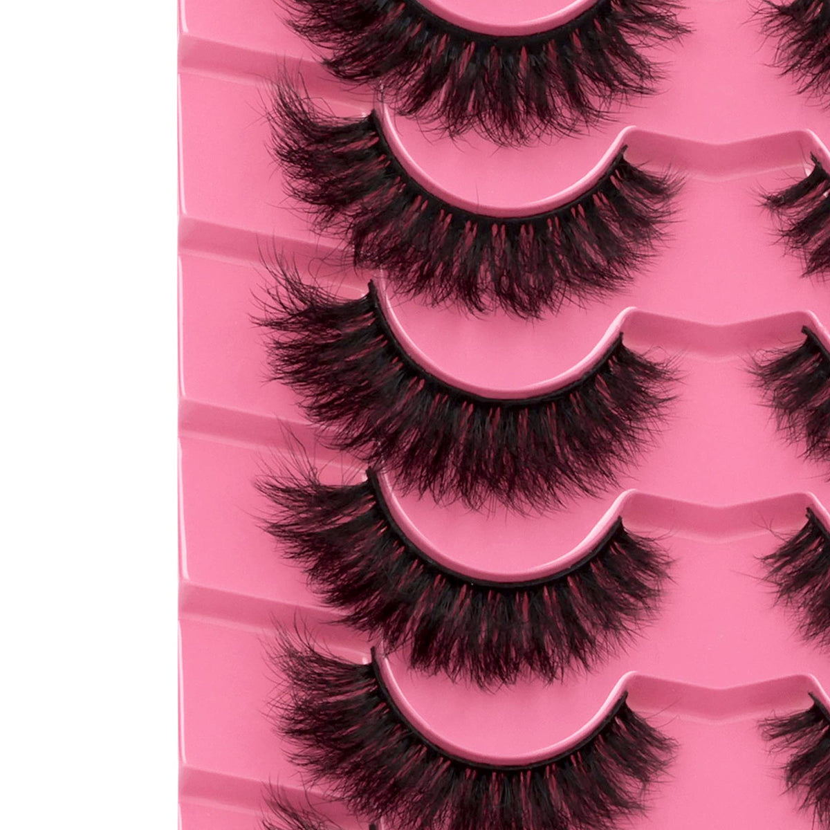 FANXITON False Eyelashes, Dramatic 8D Wispy Cat Eye 16mm, 7 Pairs