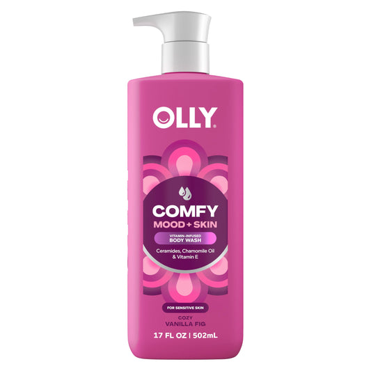 OLLY Body Wash Comfy Mood + Skin Cozy Vanilla & Fig 17 fl oz
