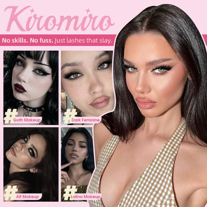 Kiromiro Spiky Lashes Strips 20mm 3D Fluffy False Eyelashes with Lash Glue