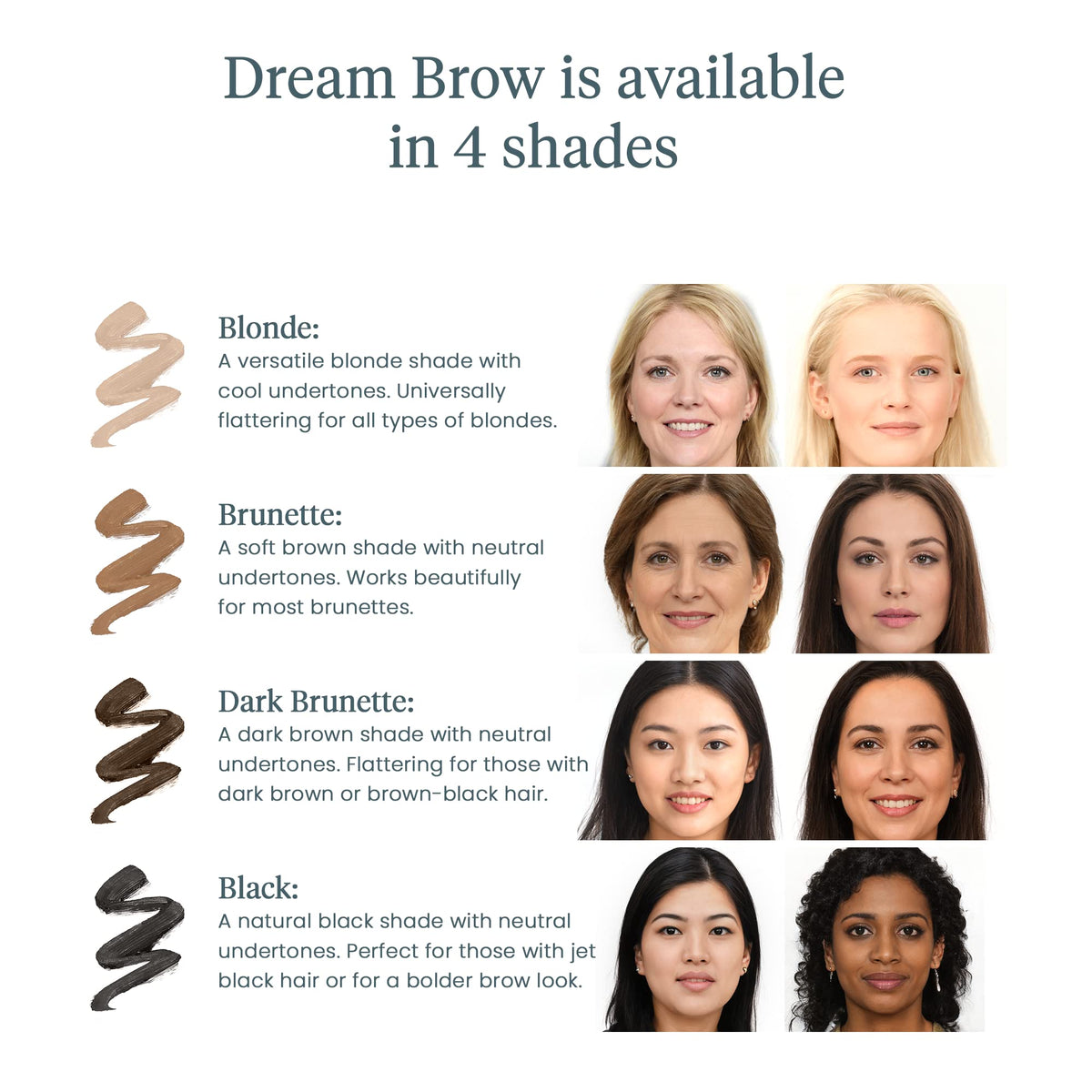 Wonderskin Eyebrow Gel - Long Lasting Eyebrow Gel, Tinted Brow Filler