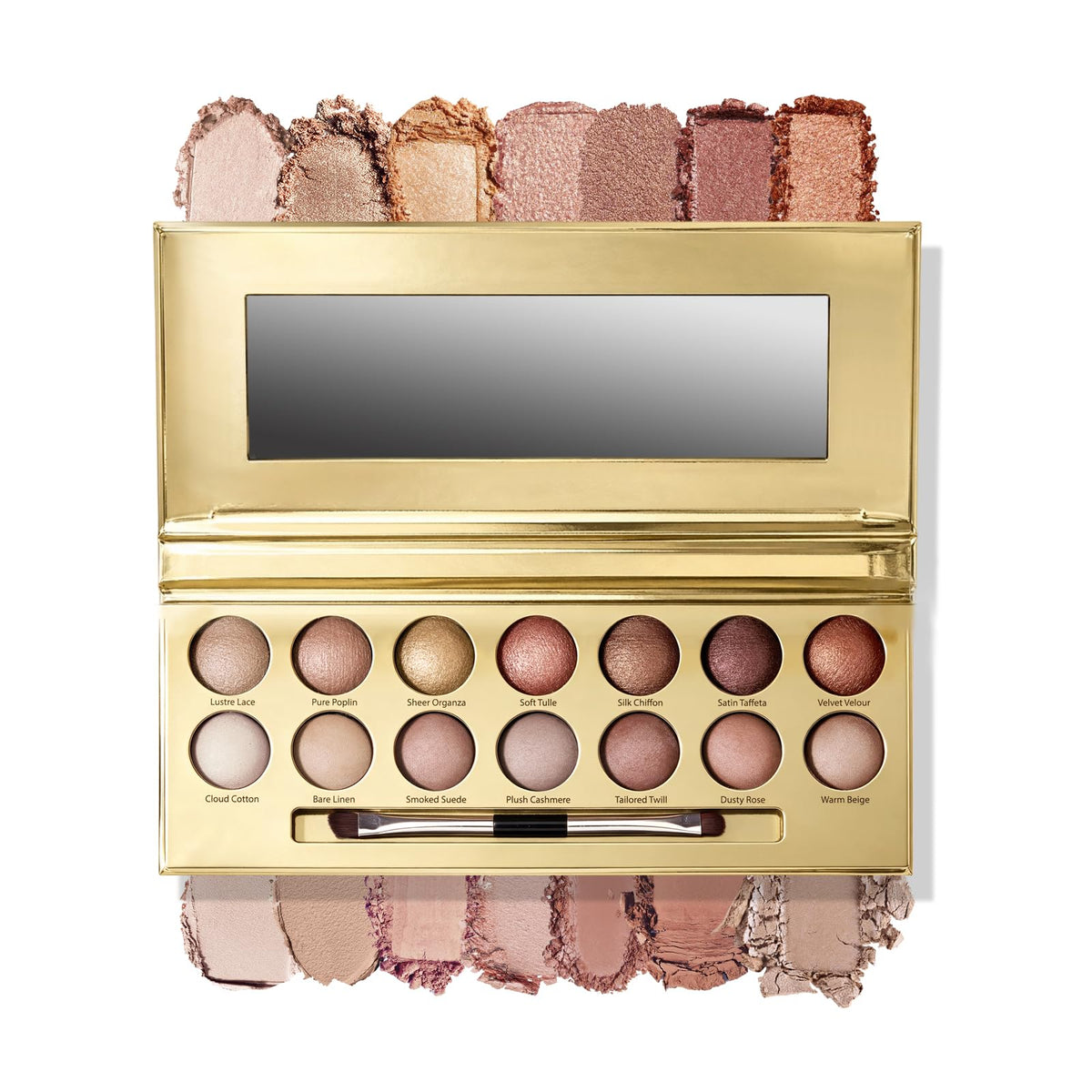 PRALOVIXAE 14-Color Baked Eyeshadow Palette, Matte & Shimmer, Sunset Blush