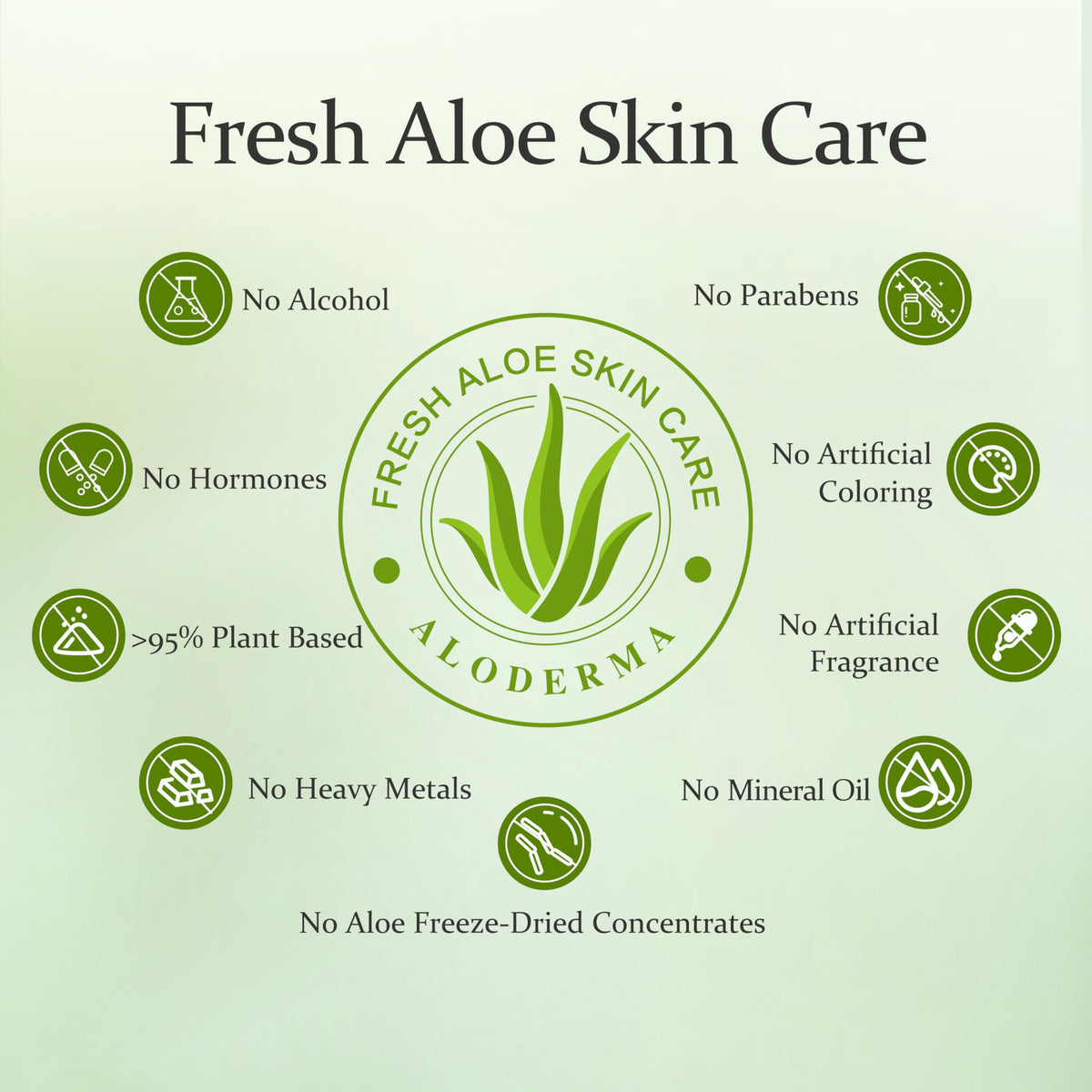 Aloderma Aloe Vera Gel - Large 17.6oz Value Pump - Made within 12 Hours of Harvest with 99% Organic Aloe Vera, Lightweight, Non-Sticky for Sunburns, Natural, Soothing Aloe Vera for Face & Hair