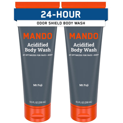 Mando Body Wash - SLS and Paraben Free, Skin Safe - 8.5 oz - Mt Fuji