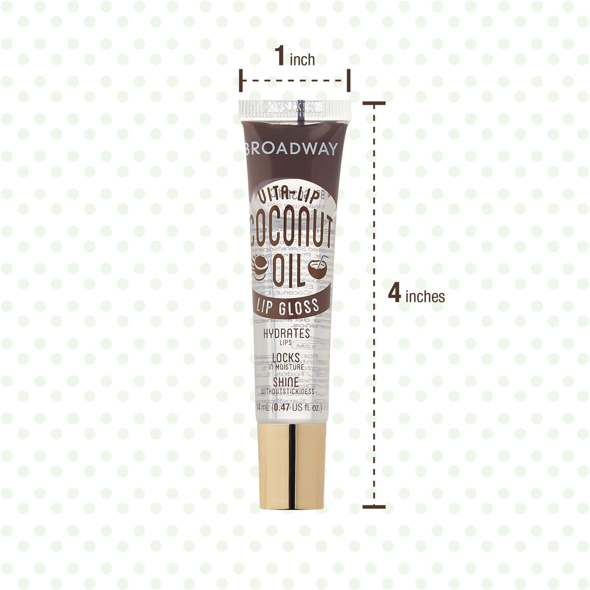 Ruby Kisses Broadway Vita-Lip Clear Lip Gloss (Coconut Oil 12 Pack), Ultra-Hydrating & Soothing Formula with Vitamin Oils, High-Shine Non-Sticky Finish, Healing Glossy Lip Balm Locks in Moisture