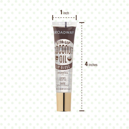 Ruby Kisses Broadway Vita-Lip Clear Lip Gloss (Coconut Oil 12 Pack), Ultra-Hydrating & Soothing Formula with Vitamin Oils, High-Shine Non-Sticky Finish, Healing Glossy Lip Balm Locks in Moisture