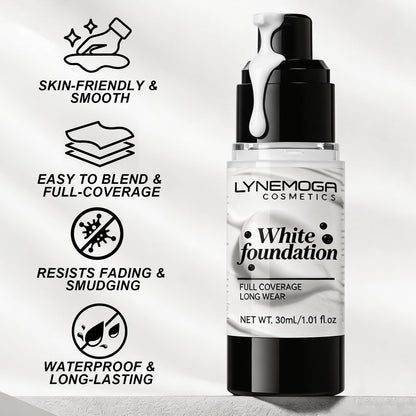 LYNEMOGA White Foundation, Liquid Foundation for Halloween Cosplay Makeup