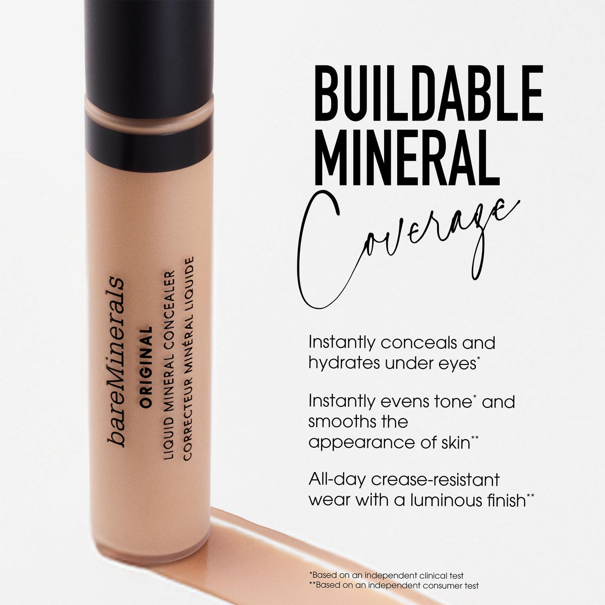 bareMinerals Original Liquid Mineral Concealer, Fair 1W, 0.20 oz
