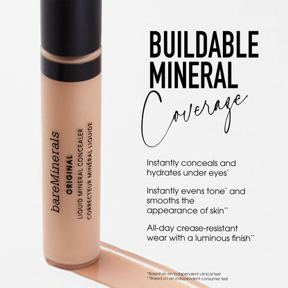 bareMinerals Original Liquid Mineral Concealer, Fair 1W, 0.20 oz