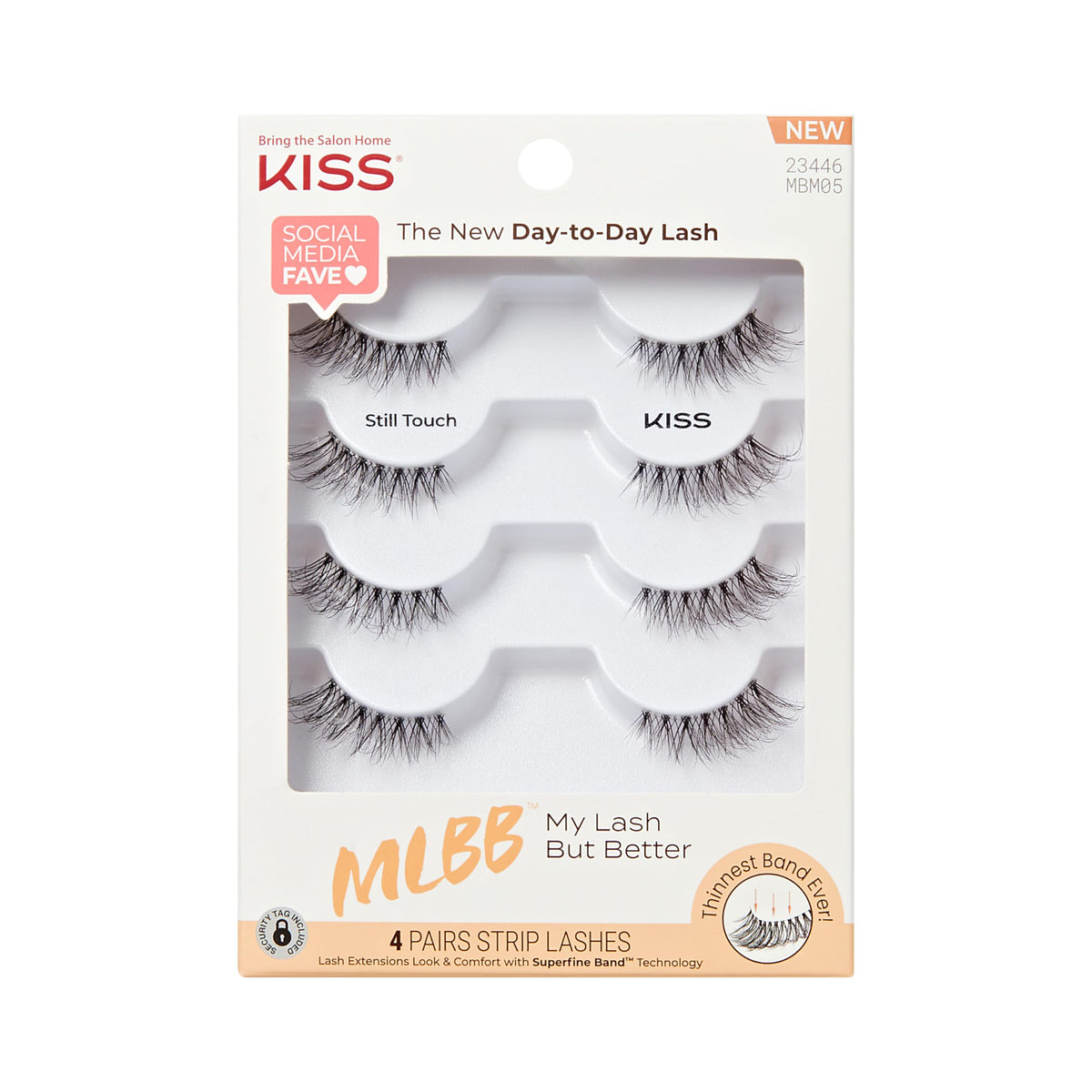Kiss My Lash But Better, False Eyelashes, 'Still Touch', 7mm-15mm, Includes 4 Pairs Strip Lashes, Easy to Apply, Reusable Lash Clusters