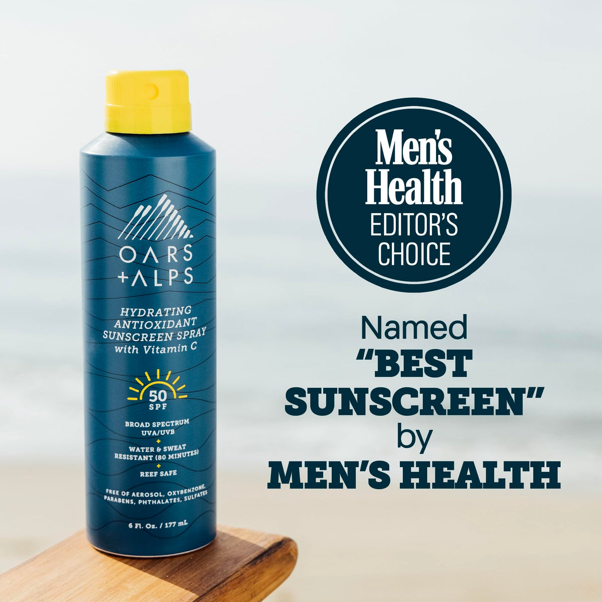 Oars + Alps SPF 50 Body Sunscreen Spray, Clear + Lightweight, 2pk, 6oz