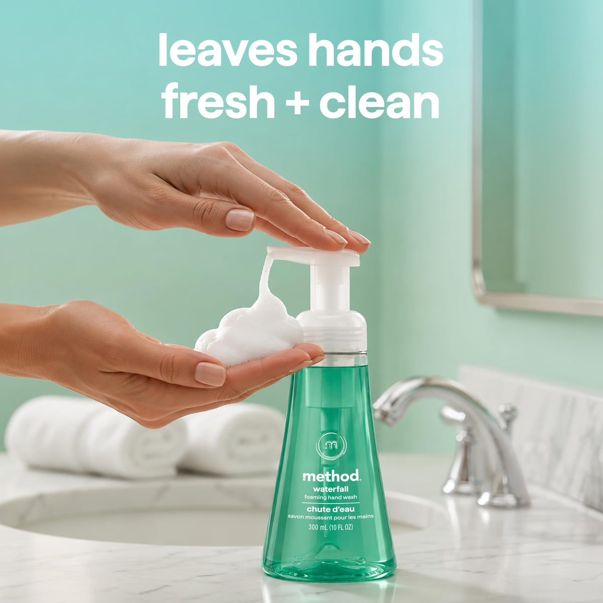method Foaming Hand Wash, Waterfall, 10 fl oz, 3 pack