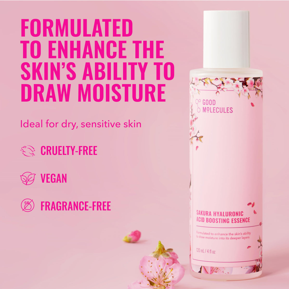 Good Molecules Sakura Hyaluronic Acid Boosting Essence, 4 fl oz
