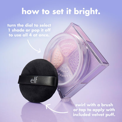 e.l.f. Set it Bright Powder Quad, Light-Medium