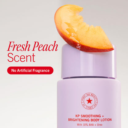First Aid Beauty KP Smoothing and Brightening Body Lotion, 6.7 fl oz, Peach