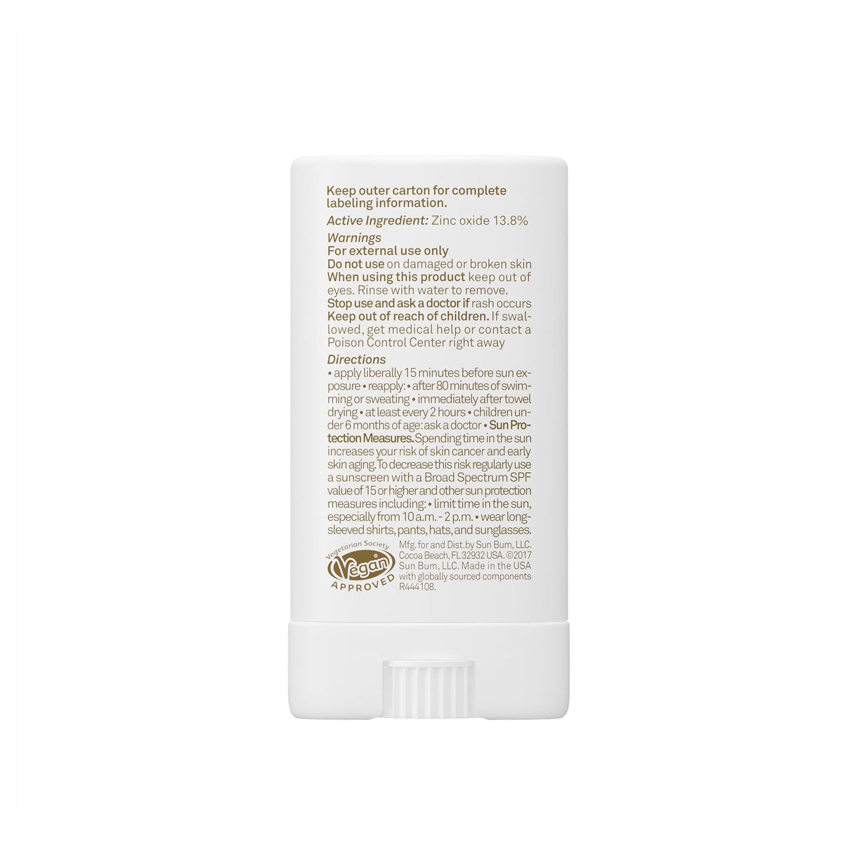 Sun Bum Mineral SPF 50 Face Stick Sunscreen - Travel Size, 0.45 oz