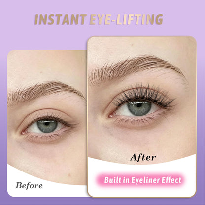 GAQQI False Eyelashes, Strip Lashes Kit With Glue, 3D Natural Lashes
